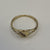 Diamond Heart Cut Out Signet Ring 9ct 9k Yellow Gold - Size J