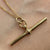 T Bar Pendant 9ct 9k Yellow Gold