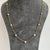 White Beaded Chain Necklace 9ct 9k Yellow Gold 18" Inches