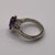 Pear Cut Amethyst & Diamond .35ct Halo & Peekaboo Ring Platinum 950 - Size J