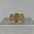 Chunky Quilt Textured Band Ring 9ct 9k Yellow Gold - Size Q