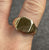 Signet Engraved Ring 9ct 9k Yellow Gold - Size V