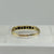 Sapphire & Diamond Half Eternity Stacking Ring 9ct 9k Yellow Gold - Size N 1/2