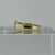 Belt Buckle Textured Ring 9ct 9k Yellow Gold - Size R