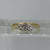 Diamond Bypass Platinum Set 1930s Trilogy Ring 18ct 18k Yellow Gold - Size J 1/2