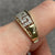 Diamond Greek Key Cut Out Ornate Band Ring 9ct 9k Yellow Gold - Size P