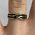 Sapphire Channel Set Twist Crossover Ring 9ct 9k Yellow Gold  - Size K