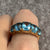 Blue Topaz Five Stone Ornate Ring 9ct 9k White Gold - Size R