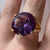 Alexandrite Synthetic Colour Change Cocktail Ring 14ct 14k Yellow Gold - Size M