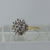 Diamond Cluster Tiered Ring 9ct 9k Yellow Gold - Size S 1/2