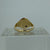 Diamond Starburst Embossed Signet Ring 9ct 9k Yellow Gold - Size V