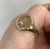 Diamond Starburst Embossed Signet Ring 9ct 9k Yellow Gold - Size V