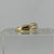 CZ Channel Set Twist Crossover Ring 9ct 9k Yellow Gold - Size O