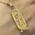 Ancient Egyptian Ankh Hieroglyphics Two Tone Pendant 18ct 18k Rose Yellow Gold