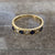 White Spinel & Synthetic Sapphire Half Eternity Ring 9ct 9k Yellow Gold - Size M