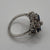 Diamond & Sapphire Ornate Cluster Ring 18ct 18k White Gold - Size P