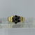 Sapphire Daisy Flower Ring 18ct 18K Yellow Gold - Size O