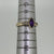 Marquise Amethyst & Diamond Shoulder Ring 9ct Yellow Gold - Size J