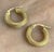 Hatched Finish Small Loop Earrings 18ct 18k Yellow Gold