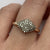 Diamond Cluster Ring 9ct 9k Yellow Gold  - Size L 1/2