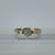 Opal & Baguette Cubic Zirconia Ring 9ct 9K Yellow Gold - Size Q