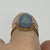 Moonstone Pear Cut Teardrop Diamond Accent Ring 9ct 9k Yellow Gold - Size N