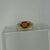 Retro Madeira Citrine East West Set Ring 9ct 9k Yellow Gold  - Size P