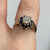 Sapphire & Diamond Daisy Flower Cluster Ring 9ct 9k Yellow Gold  - Size P