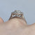 Diamond 1ct Cluster Engagement Ring 18ct 18k White Gold - Size J 1/2