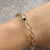 Twisted Hinge Opening Bangle Bracelet Two Tone White Yellow Gold 9ct 9k