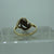 Diamond & Ruby Twist Knot Wave Ring 9ct 9k Yellow Gold  - Size N