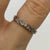 Pink Sapphire & Diamond Band Ring 9ct 9k White Gold - Size M