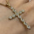 Diamond Illusion Set Cross Crucifix Twist Pendant 9ct 9k Yellow Gold