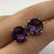 Synthetic Alexandrite Vintage Large Stud Earrings 9ct 9k Yellow Gold