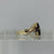 Marquise Cut Sapphire & Diamond Twist Dress Ring 9ct 9k Yellow Gold - Size L 1/2