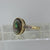 Abalone Mother of Pearl With Diamond Accents Ring 9ct 9k Yellow Gold  - Size O