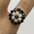 Sapphire & Opal Ornate Floral Cluster Ring 9ct 9k Yellow Gold - Size N