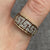 Diamond Greek Key Cut Out Ornate Band Ring 9ct 9k Yellow Gold - Size P