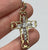 Decorative Pave Set CZ Cross Pendant 9ct 9k Yellow Gold