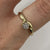 Diamond Solitaire Bypass Ring 9ct 9k Yellow Gold - Size O