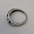 Tanzanite & Diamond Bar Set Band Ring 9ct 9k White Gold - Size N