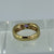 Amethyst Solitaire Flush Set Twist Band Ring 9ct 9k Yellow Gold - Size L 1/2