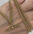 T-Bar Curb Chain Necklace 9ct 9k Yellow Gold - 22" Inches