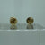 Pearl Bark Finish Stud Earrings 18ct 18k Yellow Gold