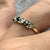 Sapphire & Diamond Foliate Design Ring 9ct 9k Yellow Gold - Size K