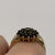 Sapphire & Diamond Round Cluster Ring 9ct 9k Yellow Gold - Size P