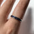 Sapphire Channel Set Half Eternity Ring 18ct 18k White Gold - Size M 1/2