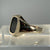 Onyx Square Signet Ring 9ct 9k Yellow Gold  - Size T 1/2