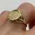 Authentic Chinese Panda Coin 5 Yuan Filigree Ring 10ct 10k Yellow Gold - Size L