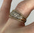 Diamond Pave Set Rope Edge Band Ring 9ct 9k Yellow Gold  - Size N